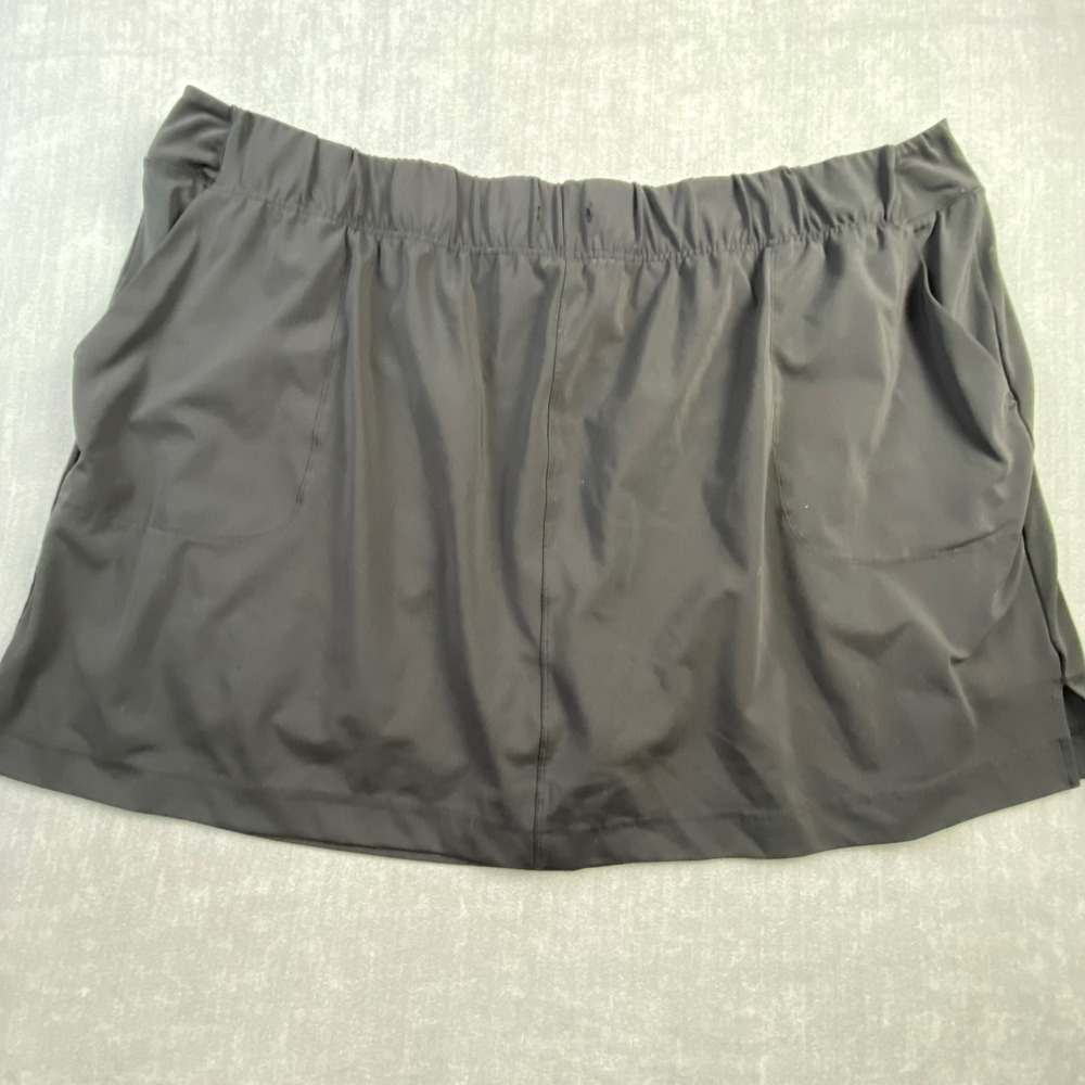 Livi Active Black Athletic Skort Plus Size 30/32 Pocketed Tennis Golf Skirt